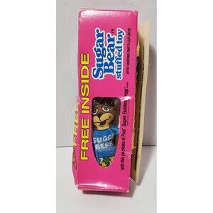 1989 Sugar Bear Plush Post Golden Crisp Cereal Toy w/ Original Packaging Vintage